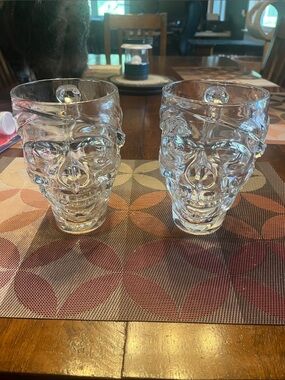 Luminarc Clear Skull Glass  with Decorative Rim 1-pair